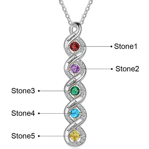 Sterling Silver Engraved Infinity with BS and CZ Accents Necklace sold by Limoges Jewelry product image thumbnail 5