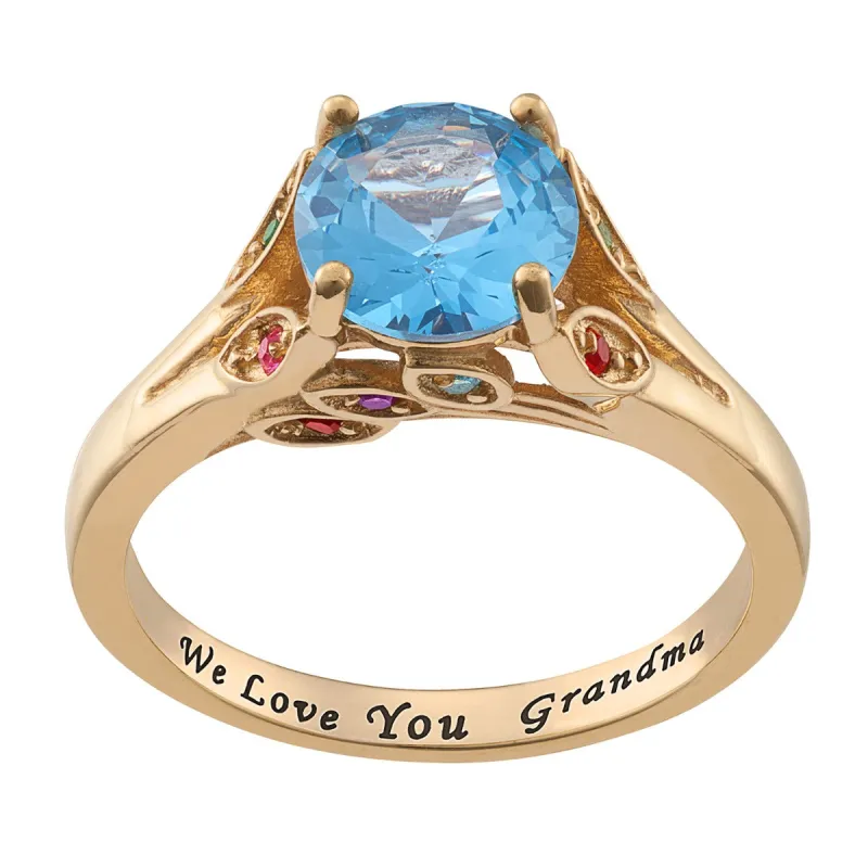 Personalized Mother's and Grandmother's Birthstone Ring sold by Limoges Jewelry