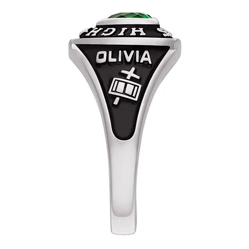 Ladies' Celebrium Traditional Heart Birthstone Class Ring sold by Limoges Jewelry product image thumbnail 4