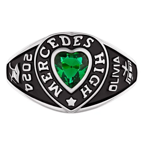 Ladies' Celebrium Traditional Heart Birthstone Class Ring sold by Limoges Jewelry product image thumbnail 2