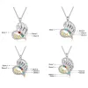 Sterling Silver Two-tone Engraved Name and Birthstone Mom Heart with CZ Necklace sold by Limoges Jewelry