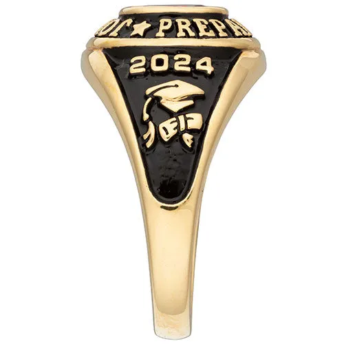 Ladies' 14K Gold over Sterling Traditional Oval Birthstone Class Ring sold by Limoges Jewelry product image thumbnail 3