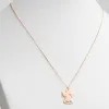 14K Rose Gold Plated Engraved Name Angel with Heart Necklace sold by Limoges Jewelry