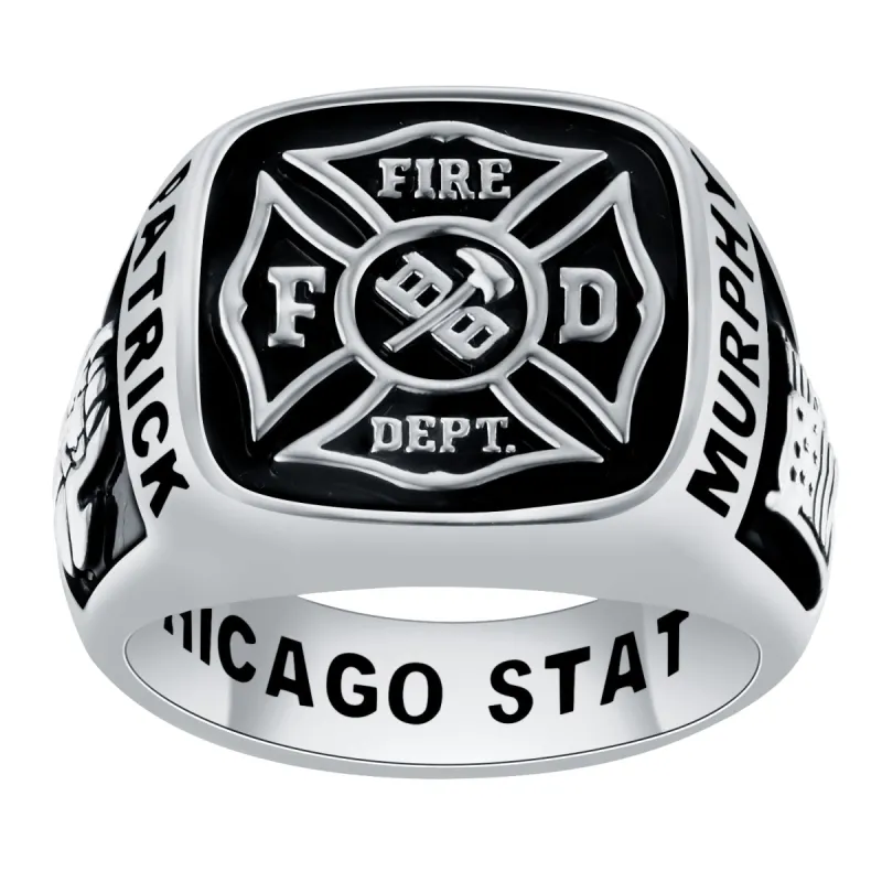 Men's Celebrium Fire Dept First Responder Ring sold by Limoges Jewelry