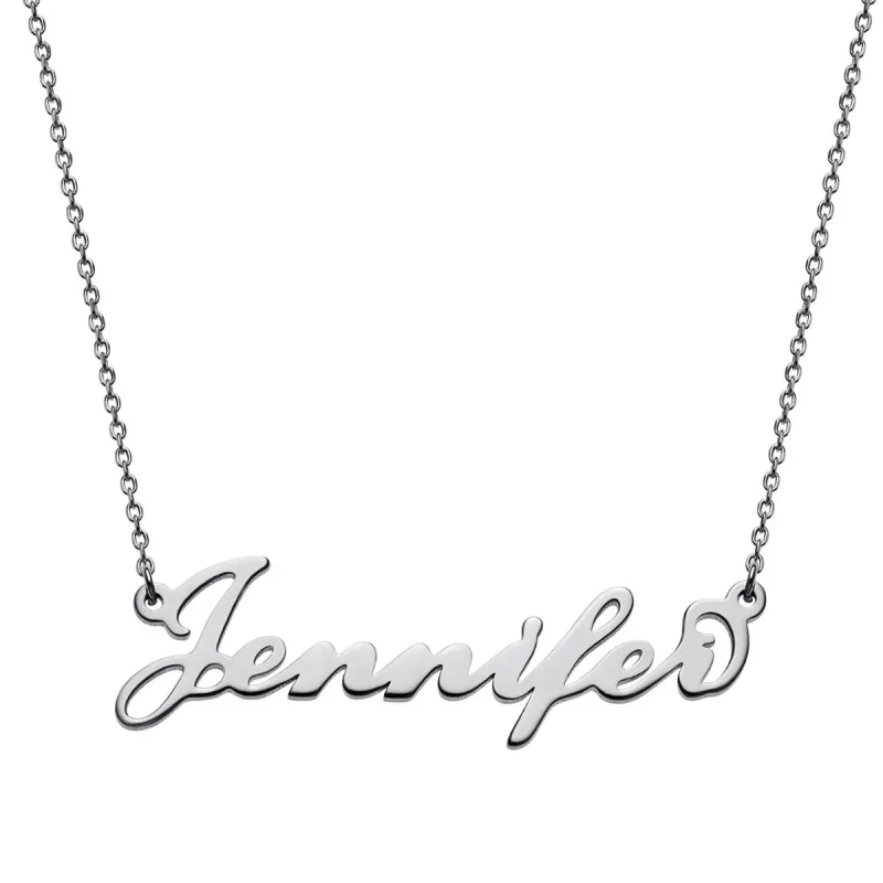 Sterling Silver Script Name Necklace sold by Limoges Jewelry