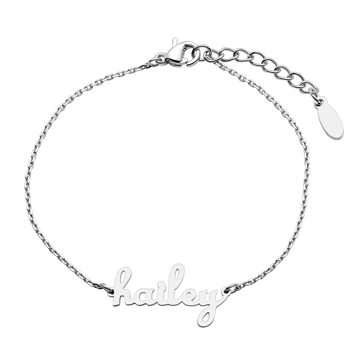 Stainless Steel Lowercase Script Name Bracelet sold by Limoges Jewelry product image thumbnail 2