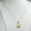 14K Gold over Sterling Mother's Heart Birthstone Necklace sold by Limoges Jewelry