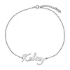 Sterling Silver Script Name Anklet sold by Limoges Jewelry