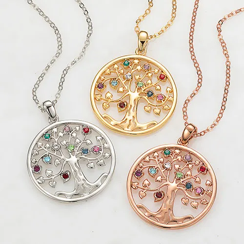 Tree of Life with Birthstone Necklace sold by Limoges Jewelry