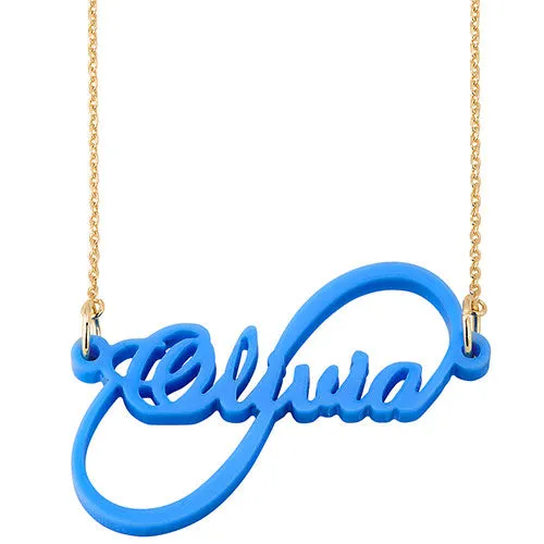 Script Name Infinity Acrylic Necklace sold by Limoges Jewelry product image thumbnail 2