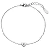 Dainty Heart Initial Station Bracelet sold by Limoges Jewelry
