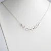 Sterling Silver Initial Discs Station Necklace - 7 Discs sold by Limoges Jewelry