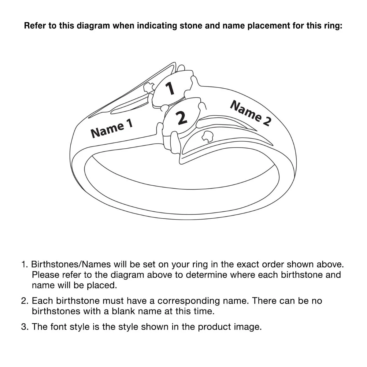 10K Yellow Gold Couples Engravable Birthstone and Name Ring sold by Limoges Jewelry product image thumbnail 4