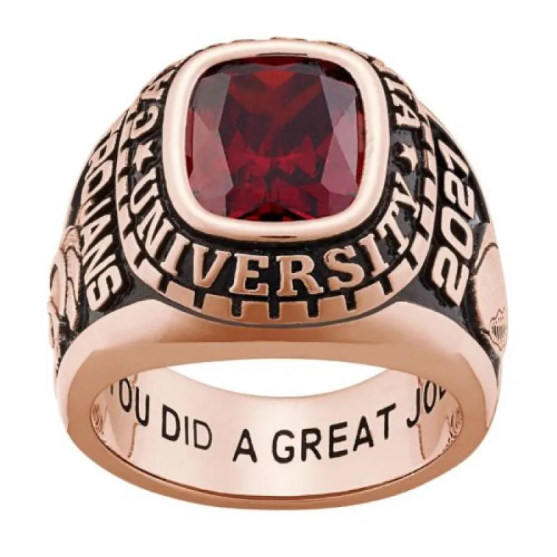 Men's Rose Gold CELEBRIUM Large Traditional Class Ring sold by Limoges Jewelry