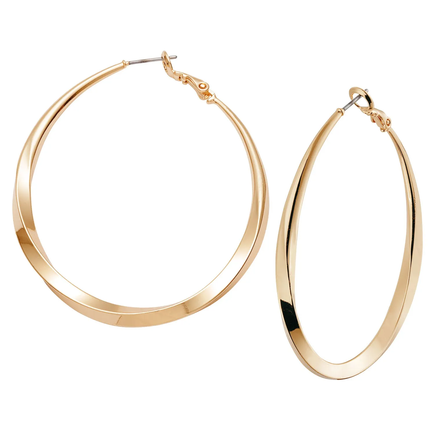 5 Pair Large Fashion Hoop Earrings Set sold by Limoges Jewelry product image thumbnail 3