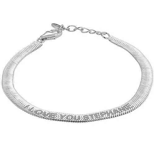 Engraved Herringbone Bracelet 7+1" sold by Limoges Jewelry product image thumbnail 4