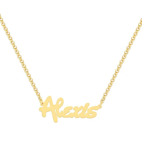 Sterling Silver Bold Script Name with Free Hoop Earrings sold by Limoges Jewelry product image thumbnail 5