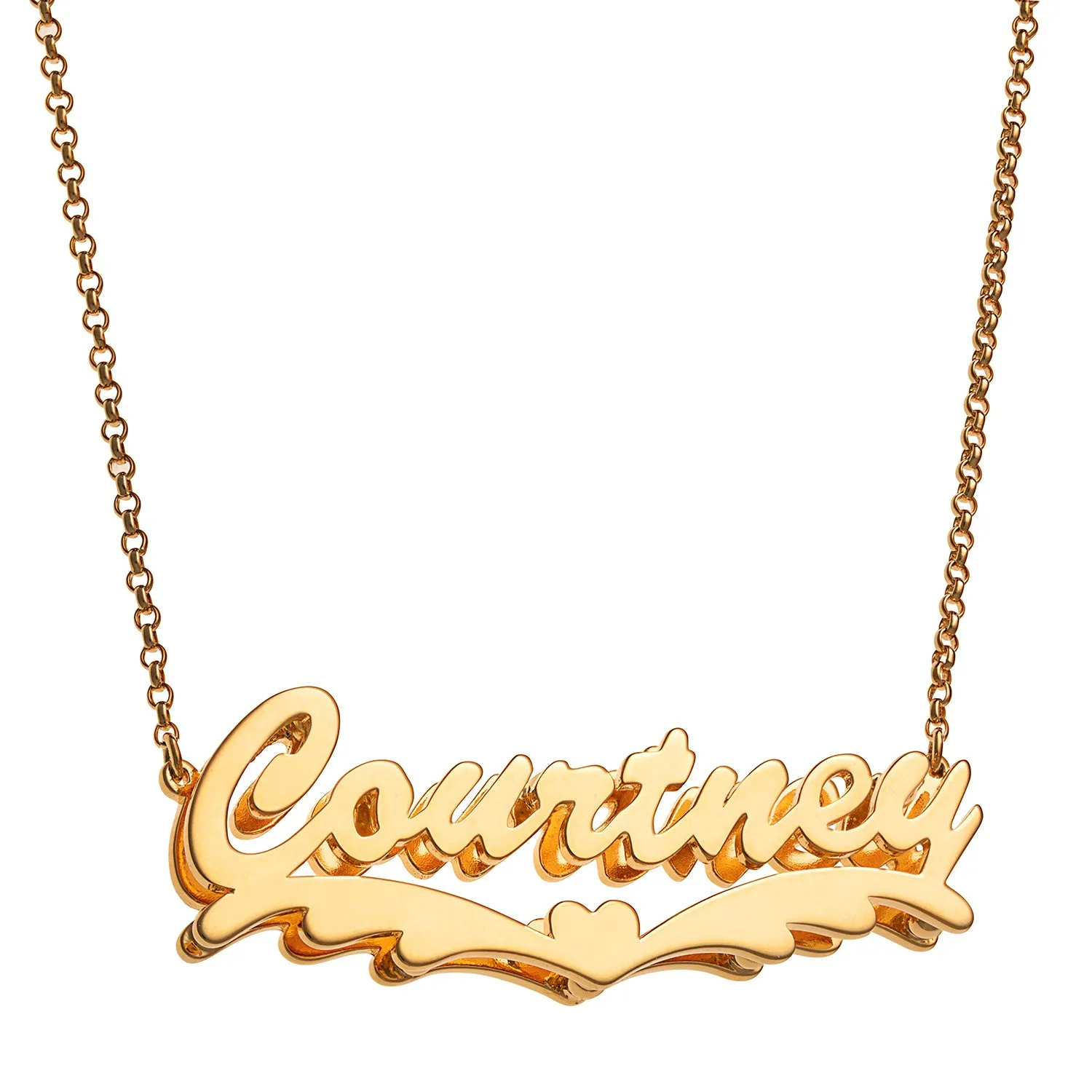 Personalized Double Nameplate Necklace sold by Limoges Jewelry