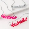 Bold Script Acrylic Name Plaque Necklace sold by Limoges Jewelry