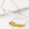Bold Script Acrylic Name Plaque Necklace sold by Limoges Jewelry