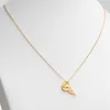 14K Gold Plated Engraved Initials Disc with Angel Wing Necklace sold by Limoges Jewelry