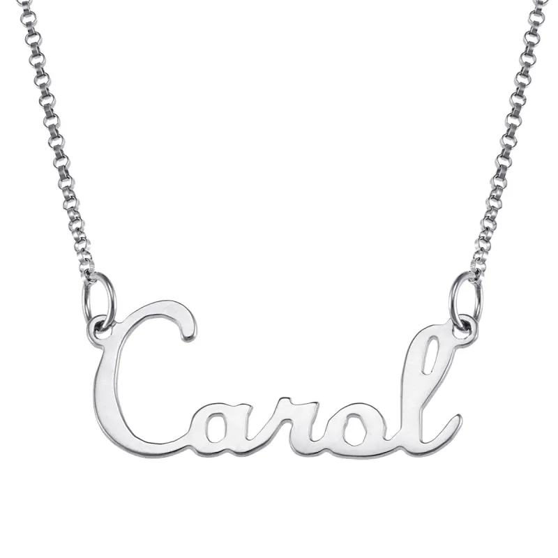 Sterling Silver Script Name Necklace sold by Limoges Jewelry
