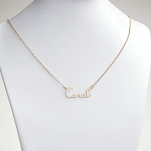 10K Yellow Gold Script Name Necklace sold by Limoges Jewelry product image thumbnail 3