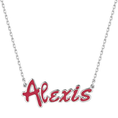 Personalized Enamel Bold Name Necklace sold by Limoges Jewelry product image thumbnail 2