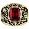 Men's 18K Gold over Sterling Large Traditional Stone Class Ring sold by Limoges Jewelry