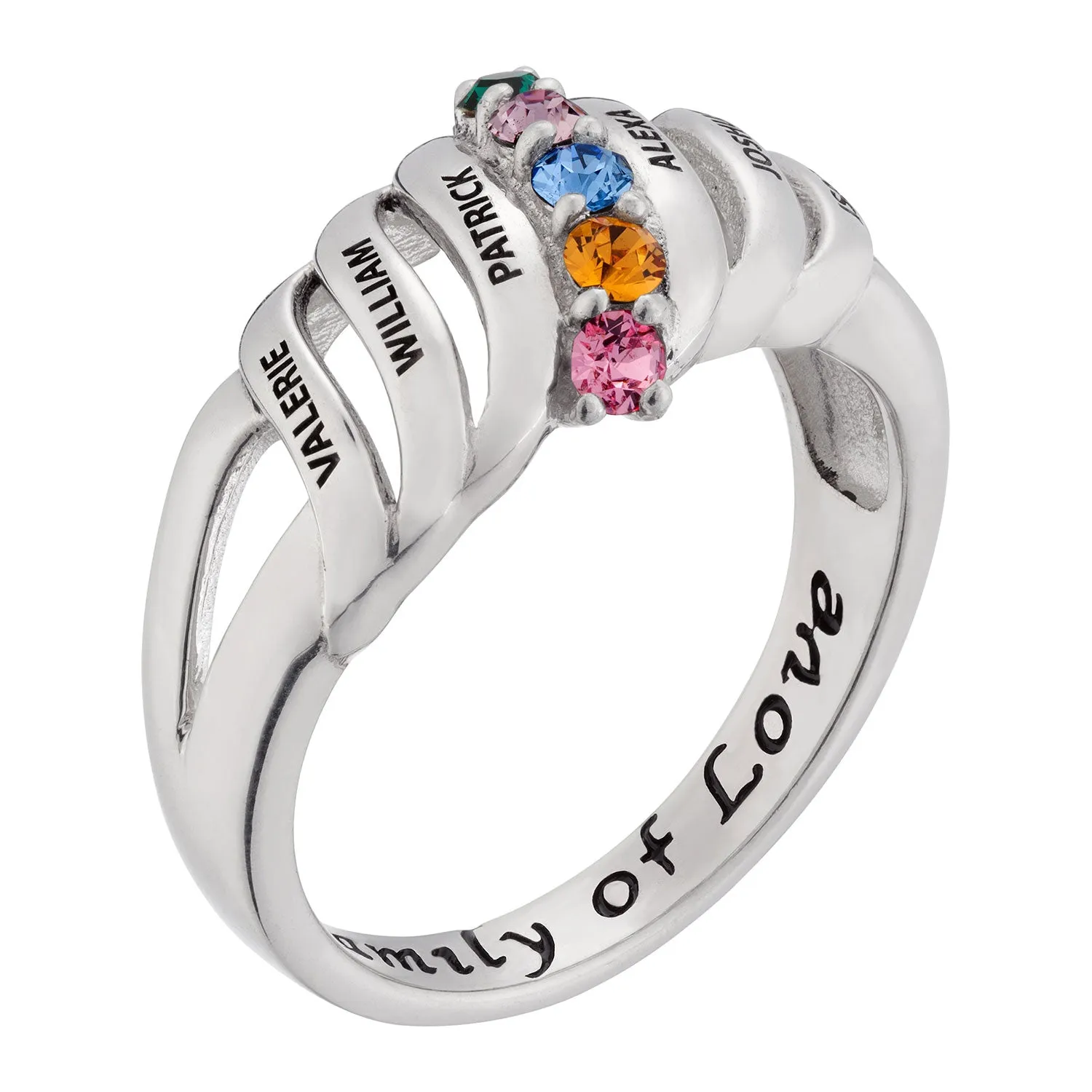 Family Name and Birthstone Ring sold by Limoges Jewelry product image thumbnail 2