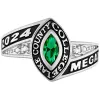 Women's CELEBRIUM Marquise Birthstone and CZ Class Ring sold by Limoges Jewelry