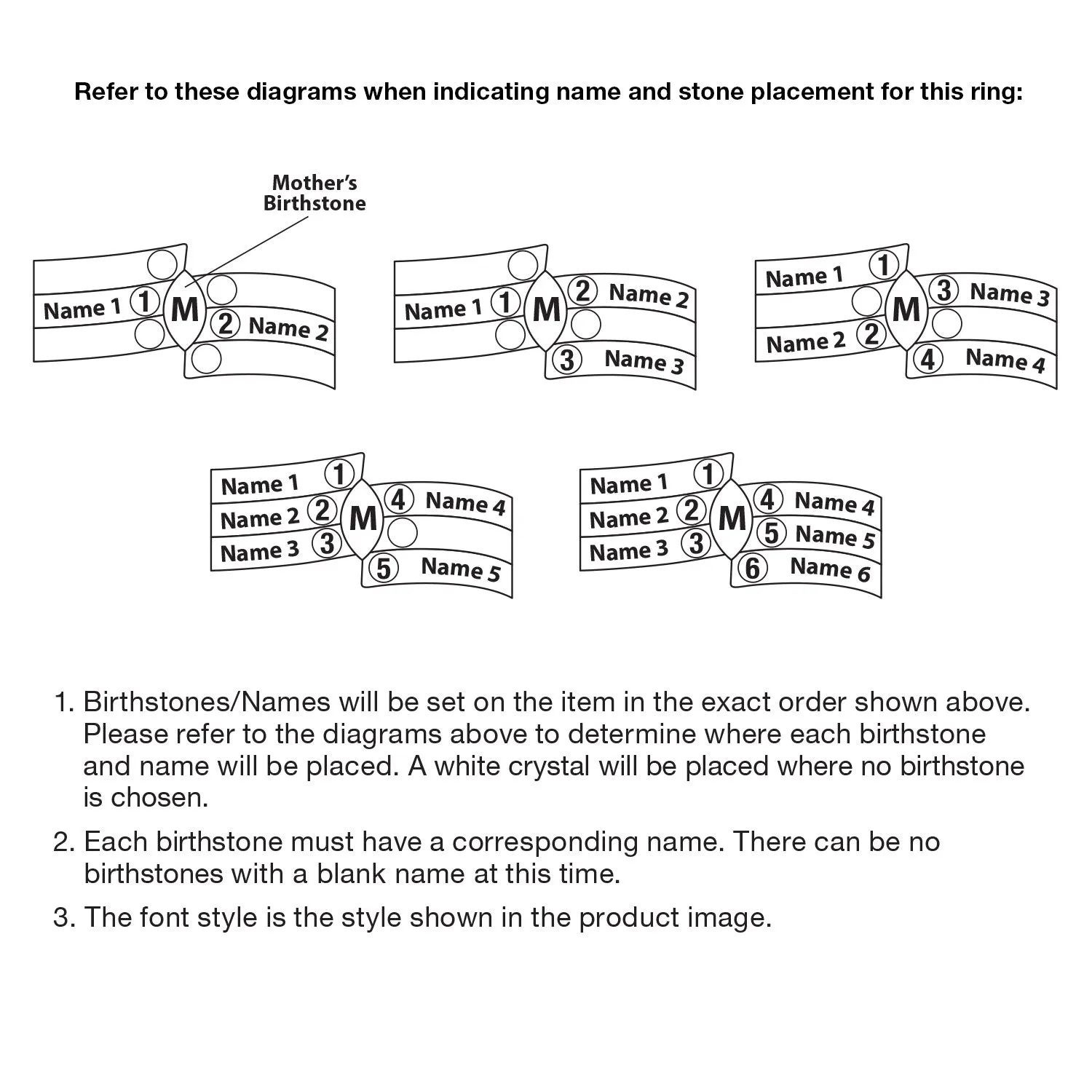 10K Yellow Gold Mother's Birthstone Family Name Ring sold by Limoges Jewelry product image thumbnail 4