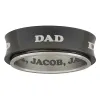 Black Titanium Two-Tone DAD Engraved Spinner Band sold by Limoges Jewelry