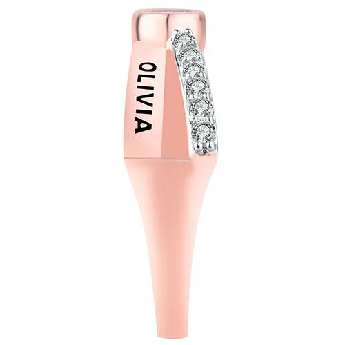 Women's 14K Rose Gold over Sterling Crossover Oval Birthstone Fashion Class Ring sold by Limoges Jewelry product image thumbnail 4