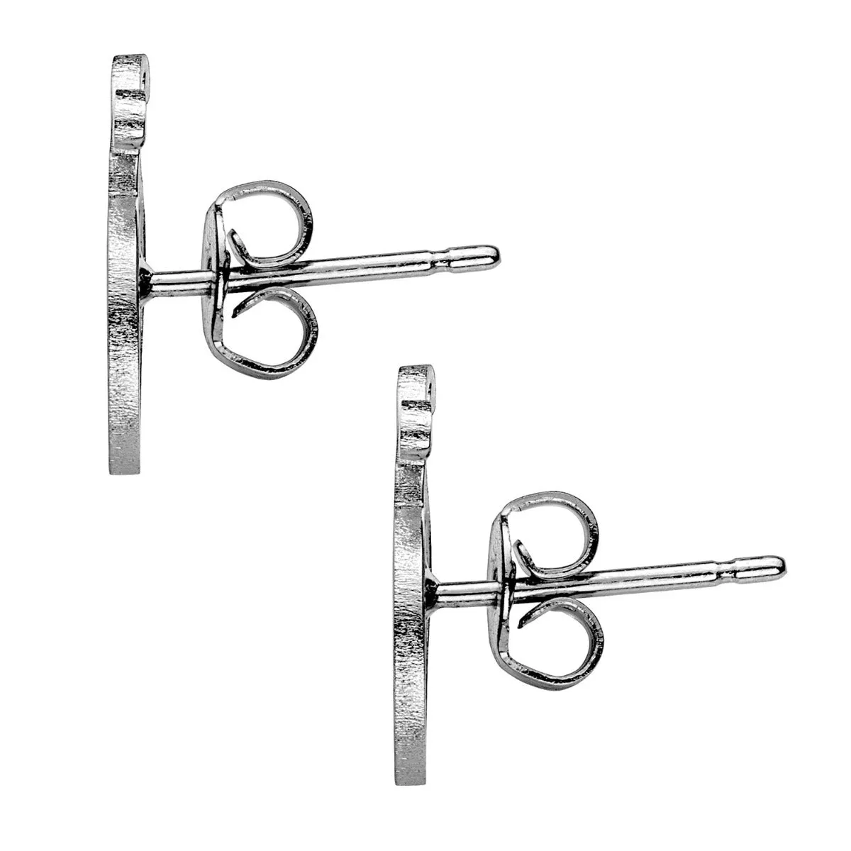 Silver Plated Ladybug Monogram Button Earring sold by Limoges Jewelry product image thumbnail 2