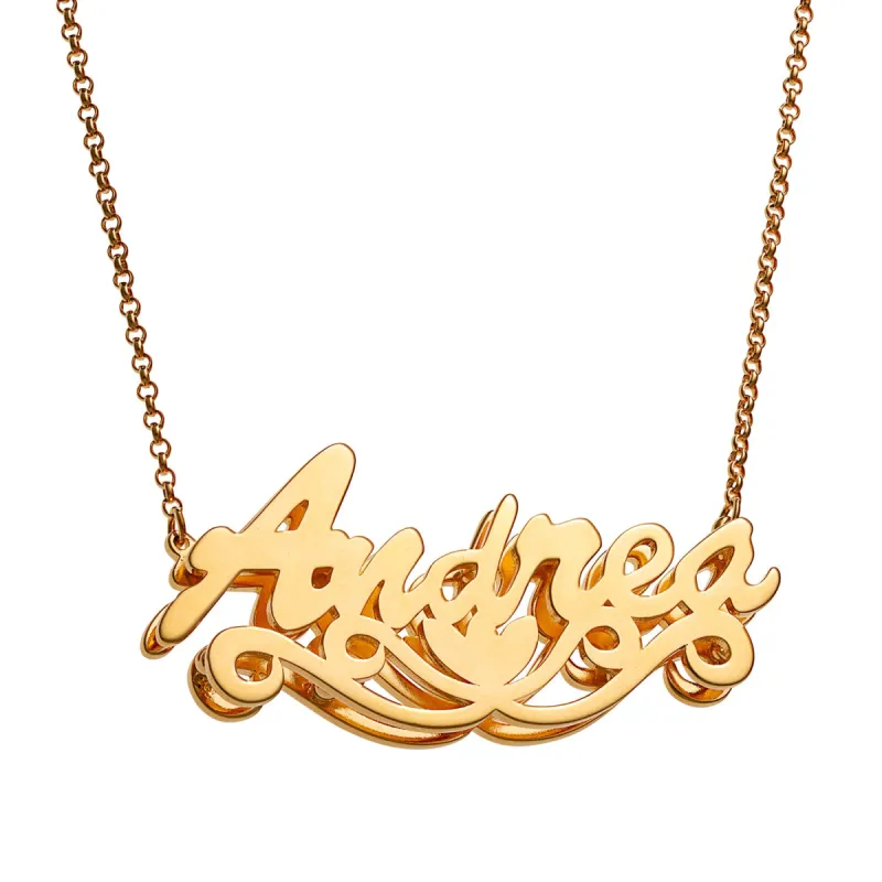 Personalized Double Nameplate Necklace sold by Limoges Jewelry