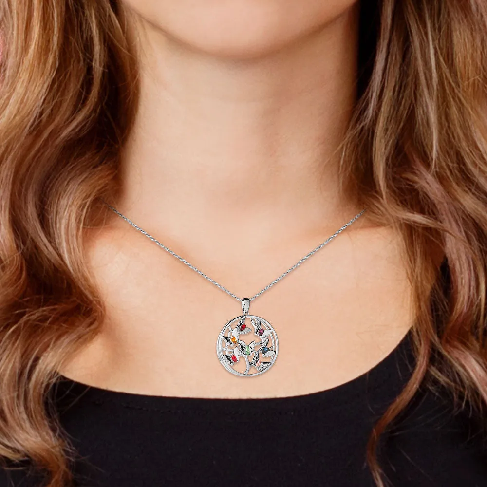 3D Butterflies with Birthstone Necklace sold by Limoges Jewelry product image thumbnail 4