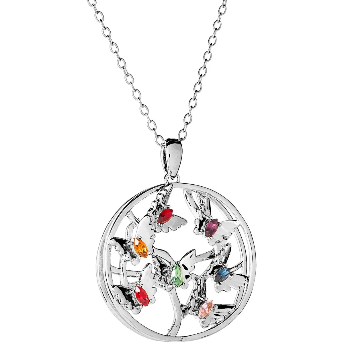 3D Butterflies with Birthstone Necklace sold by Limoges Jewelry product image thumbnail 2