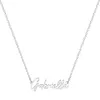Sterling Silver Petite Cursive Name Plaque Necklace sold by Limoges Jewelry