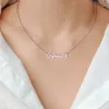 Sterling Silver Petite Cursive Name Plaque Necklace sold by Limoges Jewelry
