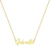 Sterling Silver Petite Cursive Name Plaque Necklace sold by Limoges Jewelry