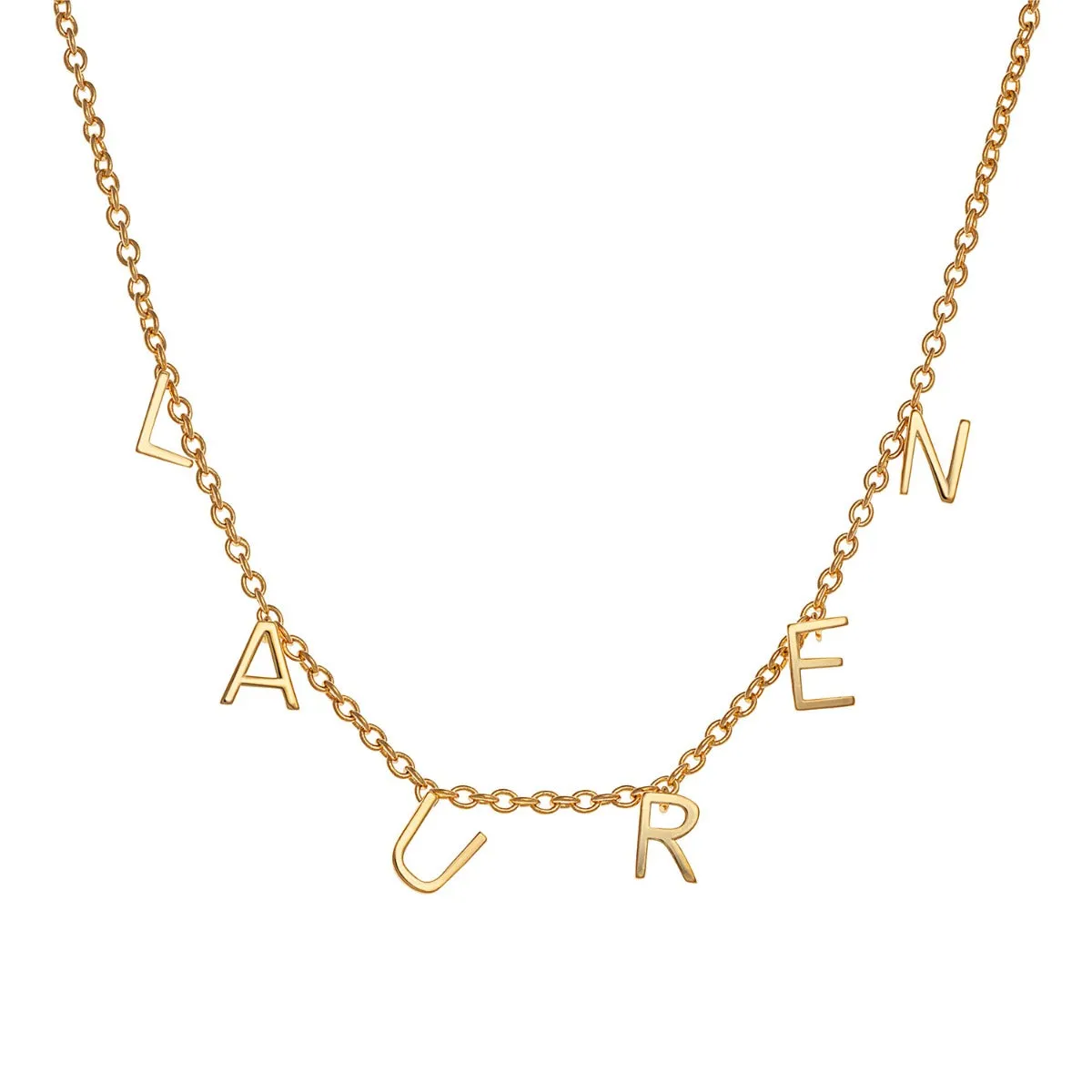 14K Gold Plated Dainty Name Choker sold by Limoges Jewelry
