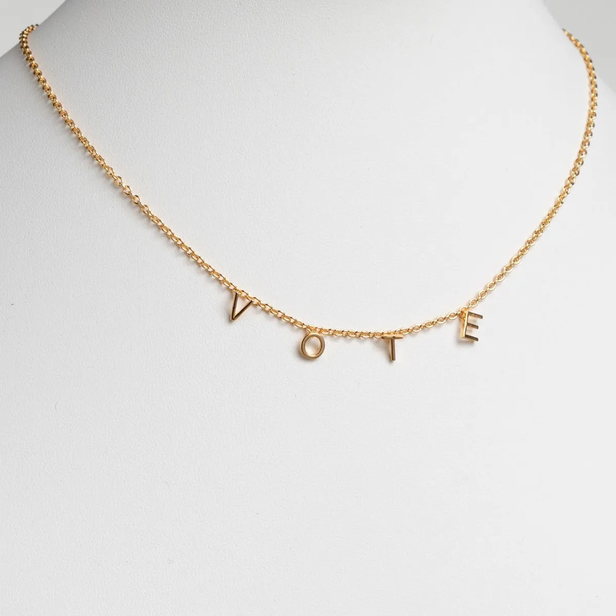 14K Gold Plated Dainty Name Choker sold by Limoges Jewelry product image thumbnail 5