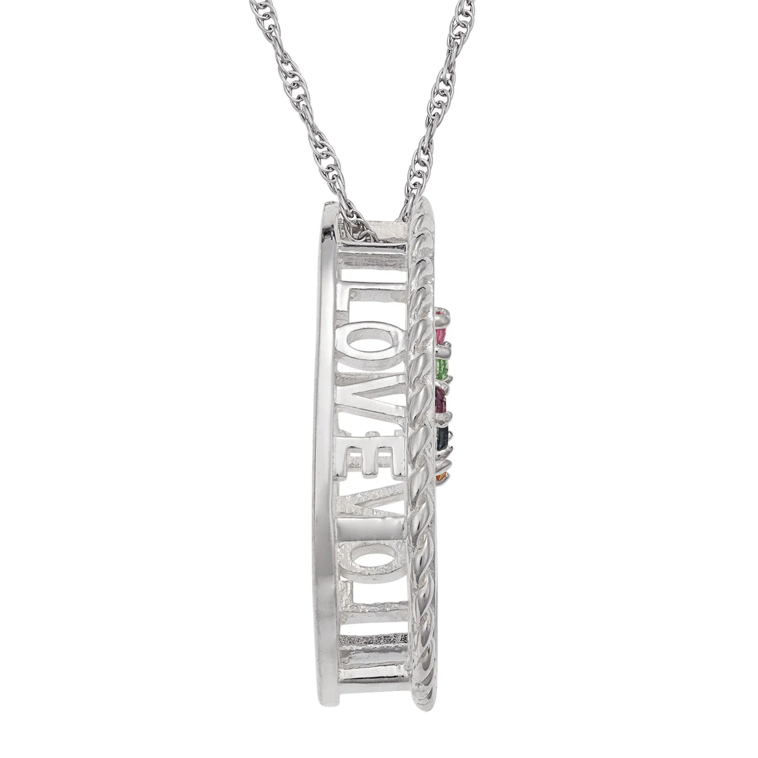Sterling Silver Birthstone Family Tree Necklace sold by Limoges Jewelry product image thumbnail 4