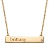 14K Gold Plated Personalized Name and Birthstone Bar Necklace sold by Limoges Jewelry