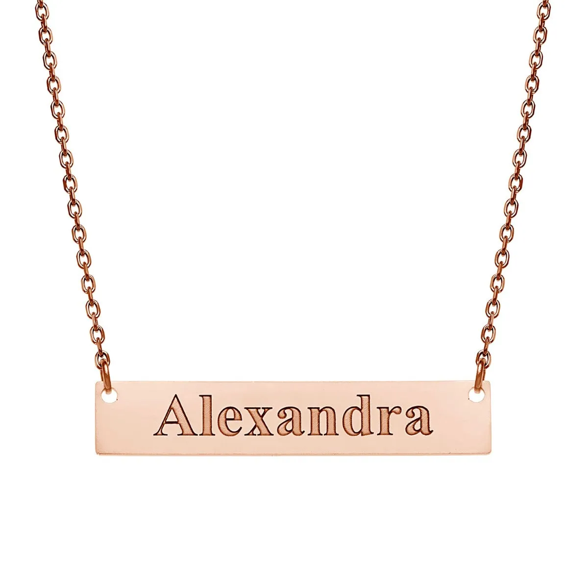 Stainless Steel Engraved Name Bar Necklace sold by Limoges Jewelry product image thumbnail 5