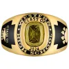 Men's 14K Gold Plated Traditional Cushion Birthstone Class Ring sold by Limoges Jewelry