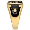 Men's 14K Gold Plated Traditional Cushion Birthstone Class Ring sold by Limoges Jewelry