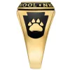 Men's 14K Gold Plated Traditional Cushion Birthstone Class Ring sold by Limoges Jewelry