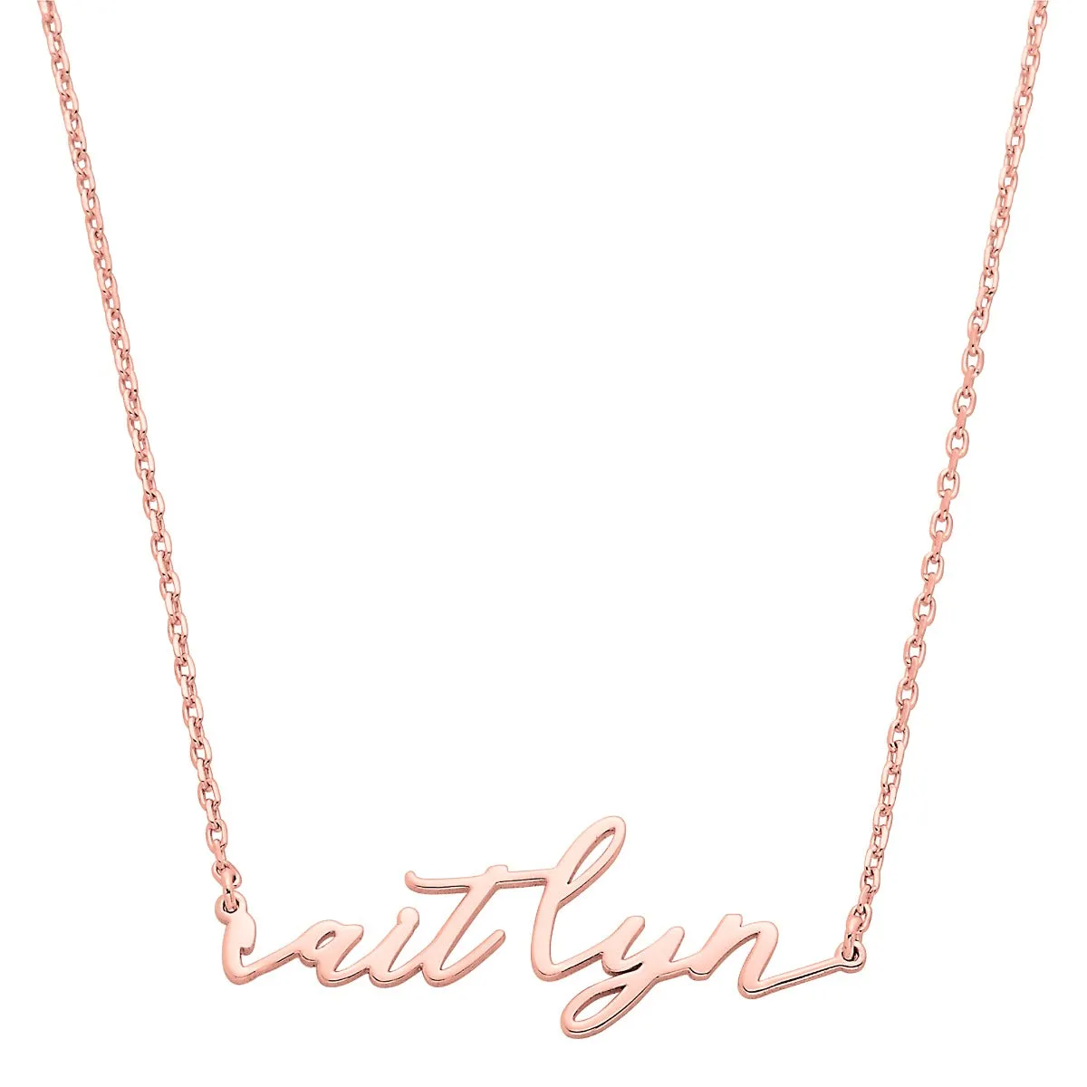 Sterling Silver Lowercase Script Name Plaque with Free Fresh Water Pearl Earrings sold by Limoges Jewelry product image thumbnail 5